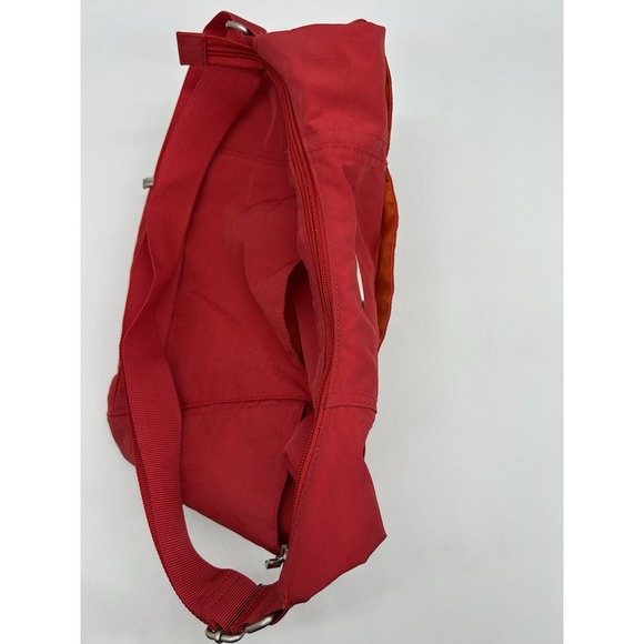 baggallini Red Nylon Zip Close Tote Pockets Bag Crossbody Luggage Handle Sleeve - Picture 5 of 9